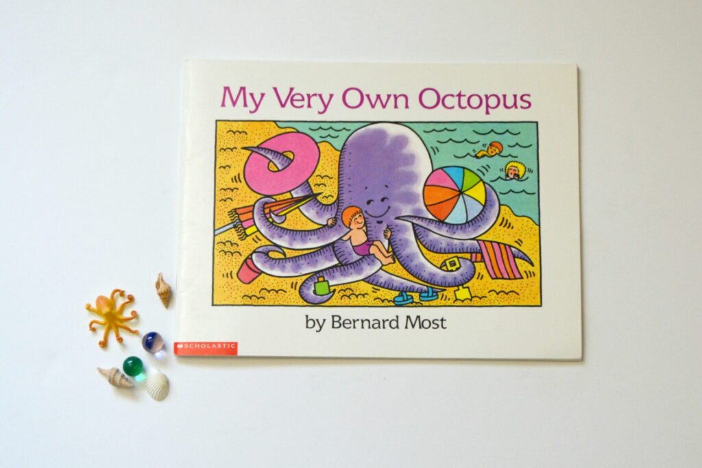 Photo of picture book, My Very Own Octopus by Bernard Most, on a white background.
